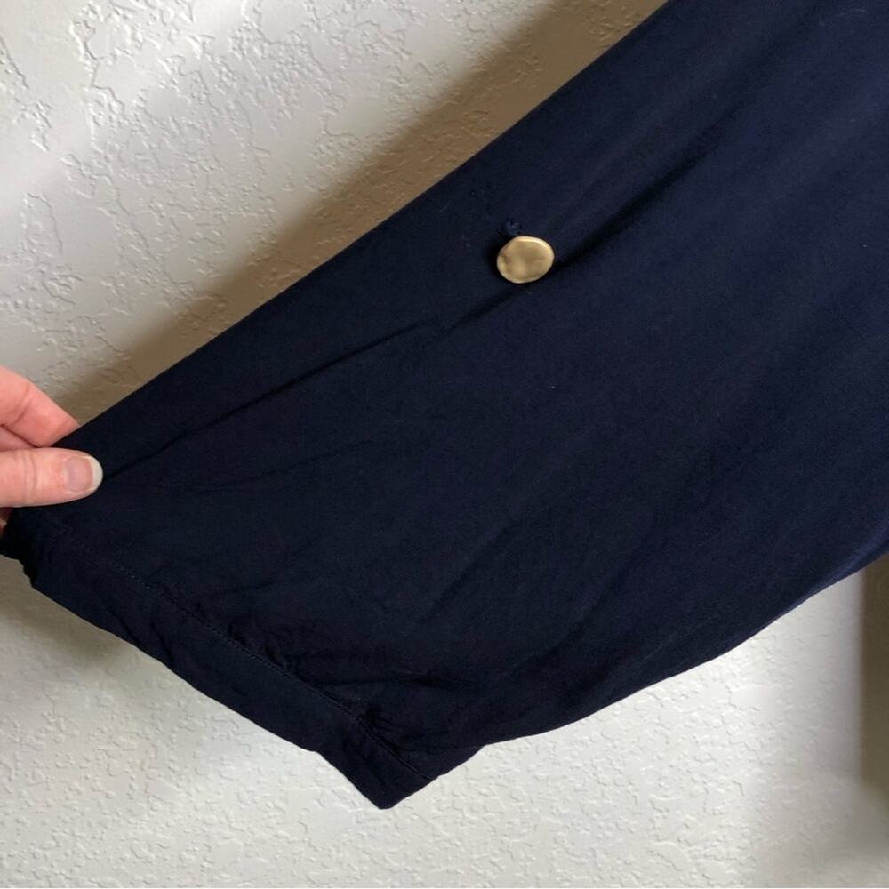 City Chic navy blue gold button down top size XXL / 24 - Picture 7 of 16
